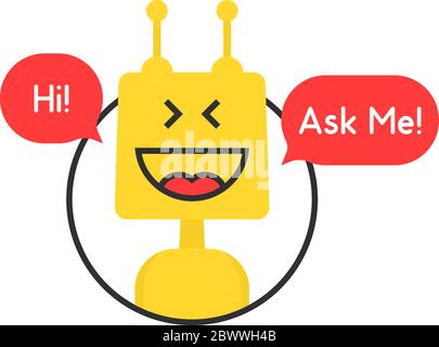 Online Chatbot wie Tech oder Finanzberater Stock Vektor