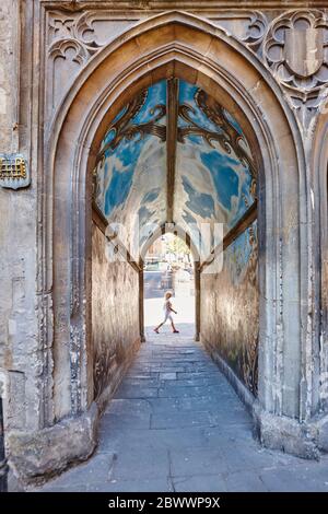 Painted Arch an der Nelson Street in Bristol, England Stockfoto