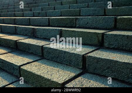 Nahaufnahme Steintreppe Hintergrund. Stockfoto