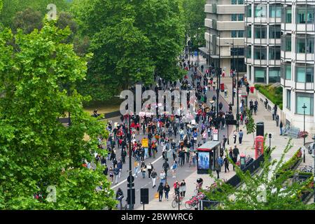 London schwarze Leben Angelegenheit Demonstranten in Park Lane Stockfoto