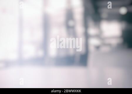 Weiß verschwommen Bokeh von Coffee Shop Hintergrund. Stockfoto