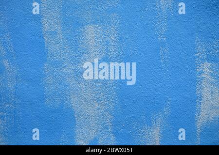 Blauen Anstrich auf Beton Wand Textur Hintergrund. Stockfoto