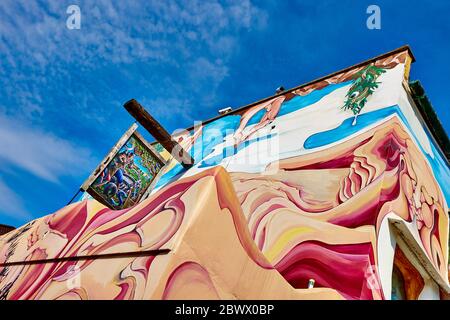 Wandbild im Duke of York Pub in Bristol, England Stockfoto