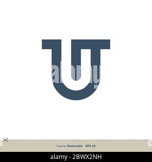 Letter U Logo Vorlage Illustration Design. Vektor EPS 10. Stockfoto
