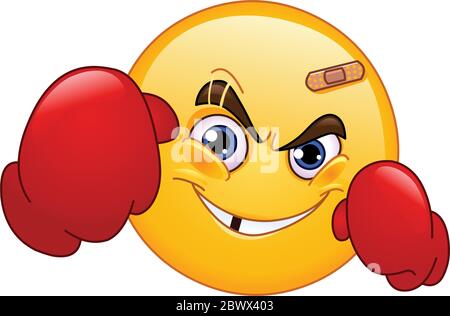 Boxer-Emoticon Stock Vektor