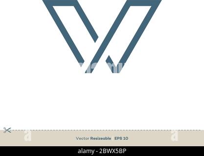 Logo-Vorlage mit Buchstabe V Illustration Design. Vektor EPS 10. Stock Vektor