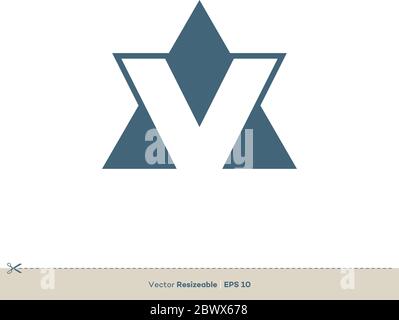 Logo-Vorlage mit Buchstabe V Illustration Design. Vektor EPS 10. Stock Vektor