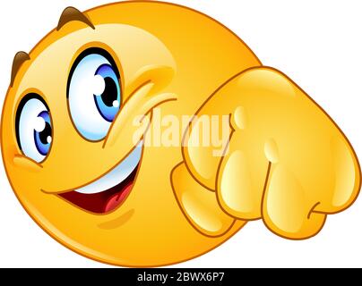 Emoticon gibt eine Faust Beule Stock Vektor