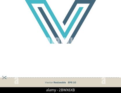 Logo-Vorlage mit Buchstabe V Illustration Design. Vektor EPS 10. Stock Vektor