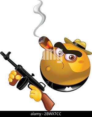 Gangster-Emoticon Stock Vektor