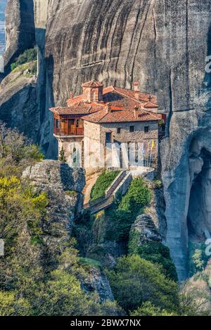 Heiliger Kloster von Rousanou in Meteora Griechenland Stockfoto