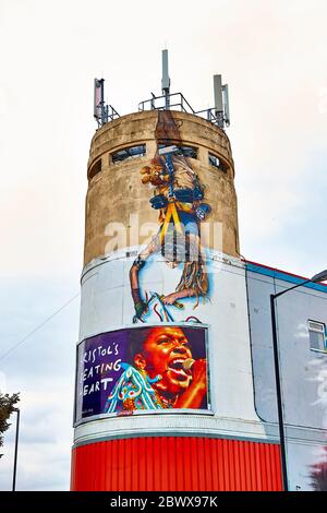 Kletterzentrum Wall Mural in Bristol, Großbritannien, England Stockfoto