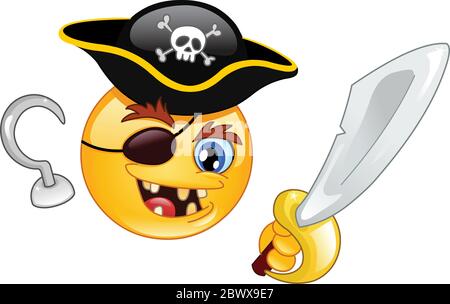 Emoticon der Piraten Stock Vektor