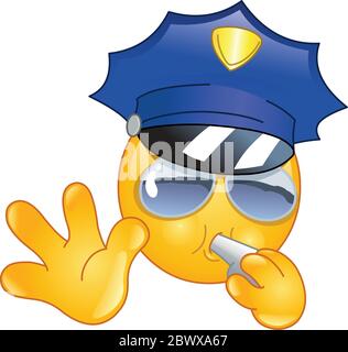 Polizist Emoticon Stock Vektor