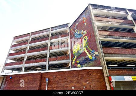 Pixel Pancho Street Art in Bristol, Großbritannien, England Stockfoto