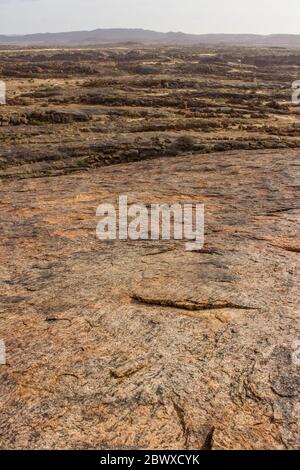 Mondlandschaft wie Umgebung des treffend benannten Moon Rock, eine Peeling-Kuppel im Augrabies National Park, Nordkap Südafrika Stockfoto