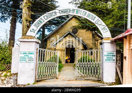 St. John's Church in Dalhousie Himachal Pradesh, Indien Asien. Die St. John's Church ist die älteste Kirche in Dalhousie auf Gandhi Chowk. Stockfoto