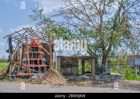 Nach Wirkungen von Superzyklon Amphan im Süden 24 Pargana West bengalen Stockfoto