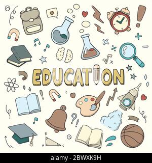 Doodle für die Ausbildung. Vektorgrafik Stock Vektor