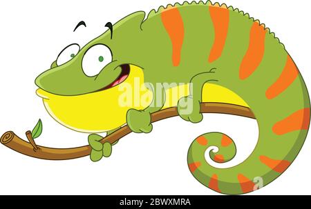 Chamäleon-cartoon Stock Vektor