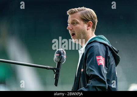 Bremen, Deutschland. 3. Juni 2020. firo Florian Kohfeldt (Trainer SV Werder Bremen) im Interview 03.06.2020, Fußball Bundesliga, Werder Bremen - Eintracht Frankfurt gumzmedia/ordphoto/POOL/firo. Kredit: dpa/Alamy Live News Stockfoto