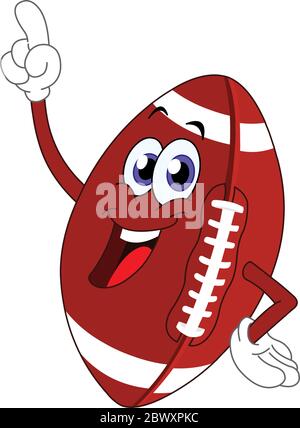 Cartoon American Football mit dem Finger zeigen Stock Vektor