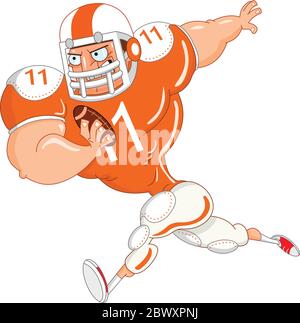 US-amerikanischer American-Football-Spieler Stock Vektor