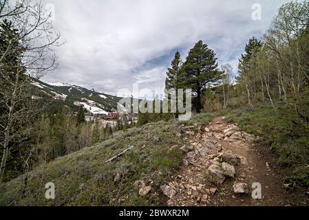Wheeler Lakes Trail in der Nähe von Ski Cooper und Copper Mountain in Frisco, Eagle's Nest Wildnisgebiet, Colorado Stockfoto