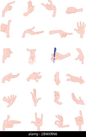Gesten der Hände Stock Vektor