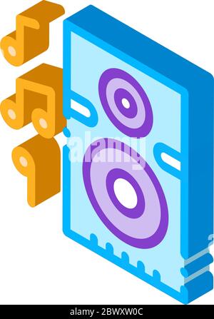 Musikalische dynamische Gerät zum Hören Songs Vektor Stock Vektor