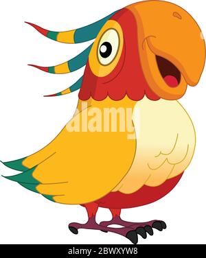 Lächelnder Papagei Stock Vektor