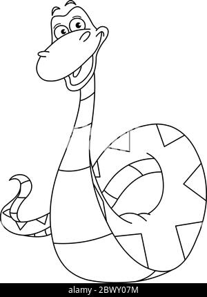 Umrissene Schlange Stock Vektor