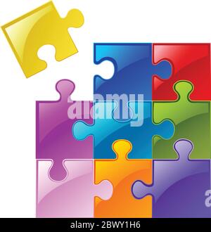 Buntes puzzle Stock Vektor