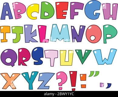 Cartoon-alphabet Stock Vektor