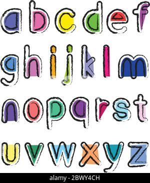 Kleines Künstleralphabet Stock Vektor