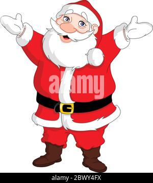 Fröhlicher weihnachtsmann Stock Vektor