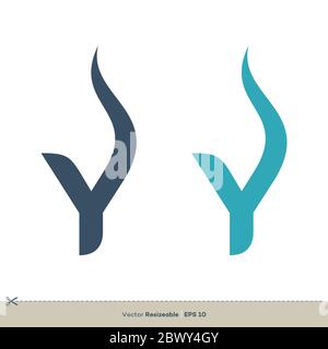 Logo-Vorlage mit Buchstaben Y Design. Vektor EPS 10. Stockfoto