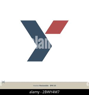 Logo-Vorlage mit Buchstaben Y Design. Vektor EPS 10. Stockfoto