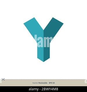 Logo-Vorlage mit Buchstaben Y Design. Vektor EPS 10. Stockfoto