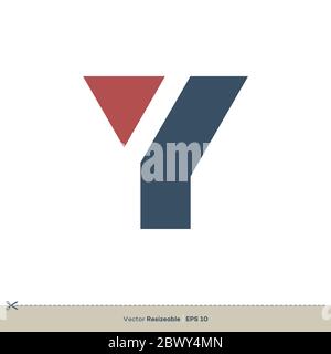 Logo-Vorlage mit Buchstaben Y Design. Vektor EPS 10. Stockfoto