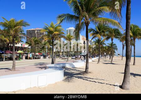 Strand am Ocean Boulevard, Fort Lauderdale, Florida, USA, Nordamerika Stockfoto