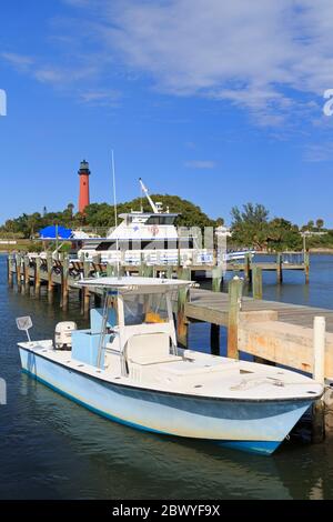 Jupiter Inlet Lighthouse & Marina,Jupiter,Florida,USA,Nordamerika Stockfoto