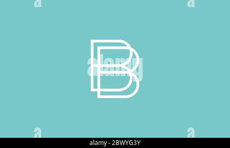 BB Logo. Buchstabe BB-Marke, abstrakter Buchstabe B B mit modernem Stil Logo-Design. Vektor-Illustration Stock Vektor