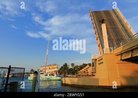 Hillsboro Inlet Draw Bridge, Pompano Beach, Florida, USA Stockfoto