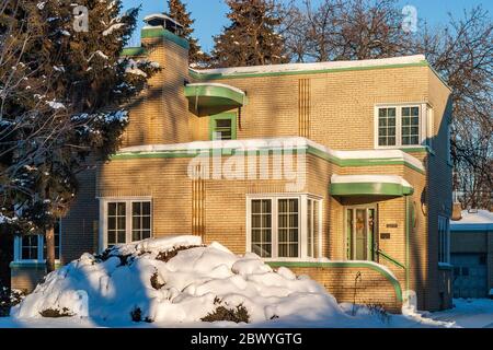 Art moderne Einfamilienhaus auf der Südseite gestaltet Von Elmer Carlson Stockfoto