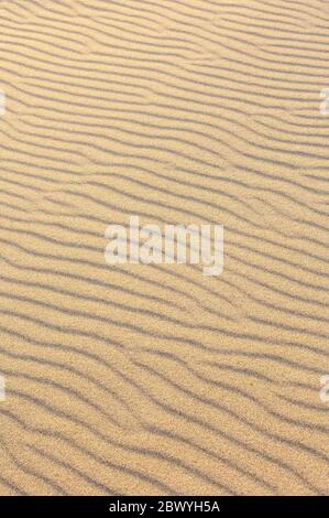 Sandmuster am Strand von Pacific City an der Küste von Oregon. Stockfoto