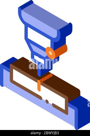 Factory Drilling Metallurgical isometrische Symbol Vektor-Illustration Stock Vektor