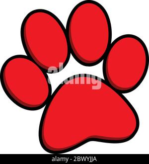3D Paw Print - eine Illustration eines 3D Paw Print. Stock Vektor
