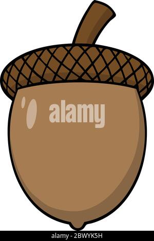 Acorn - EINE Cartoon-Illustration eines Acorn. Stock Vektor