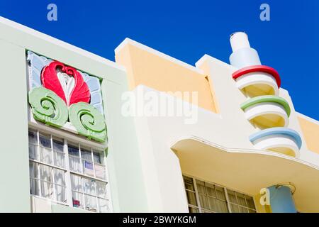 Hotel Berkeley Ufer auf der Collins Avenue, South Beach, Miami Beach, Florida, Vereinigte Staaten Stockfoto